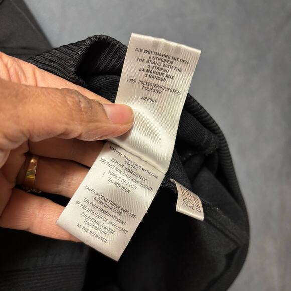 Vintage Adidas Soccer Jacket Mock Neck 3 Stripes Track Mens Large Performance - Picture 9 of 11